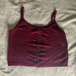 Forever21 Burgundy Crop Top